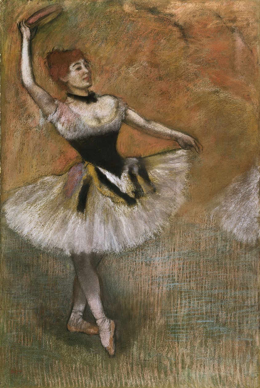 Táncos tamburával, 1882 körül alkotó: Edgar Degas