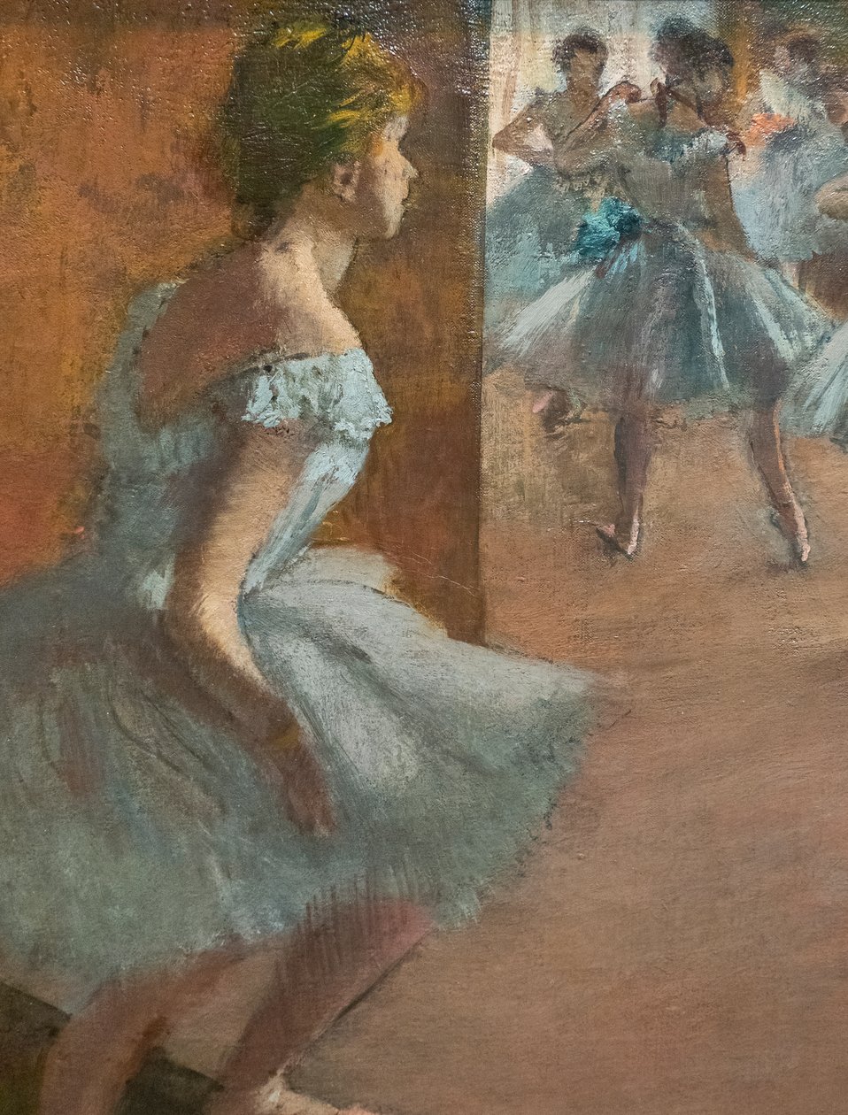 Lépcsőn mászó táncosok (részlet). 1886 és 1888 között. Olaj, vászon. alkotó: Edgar Degas