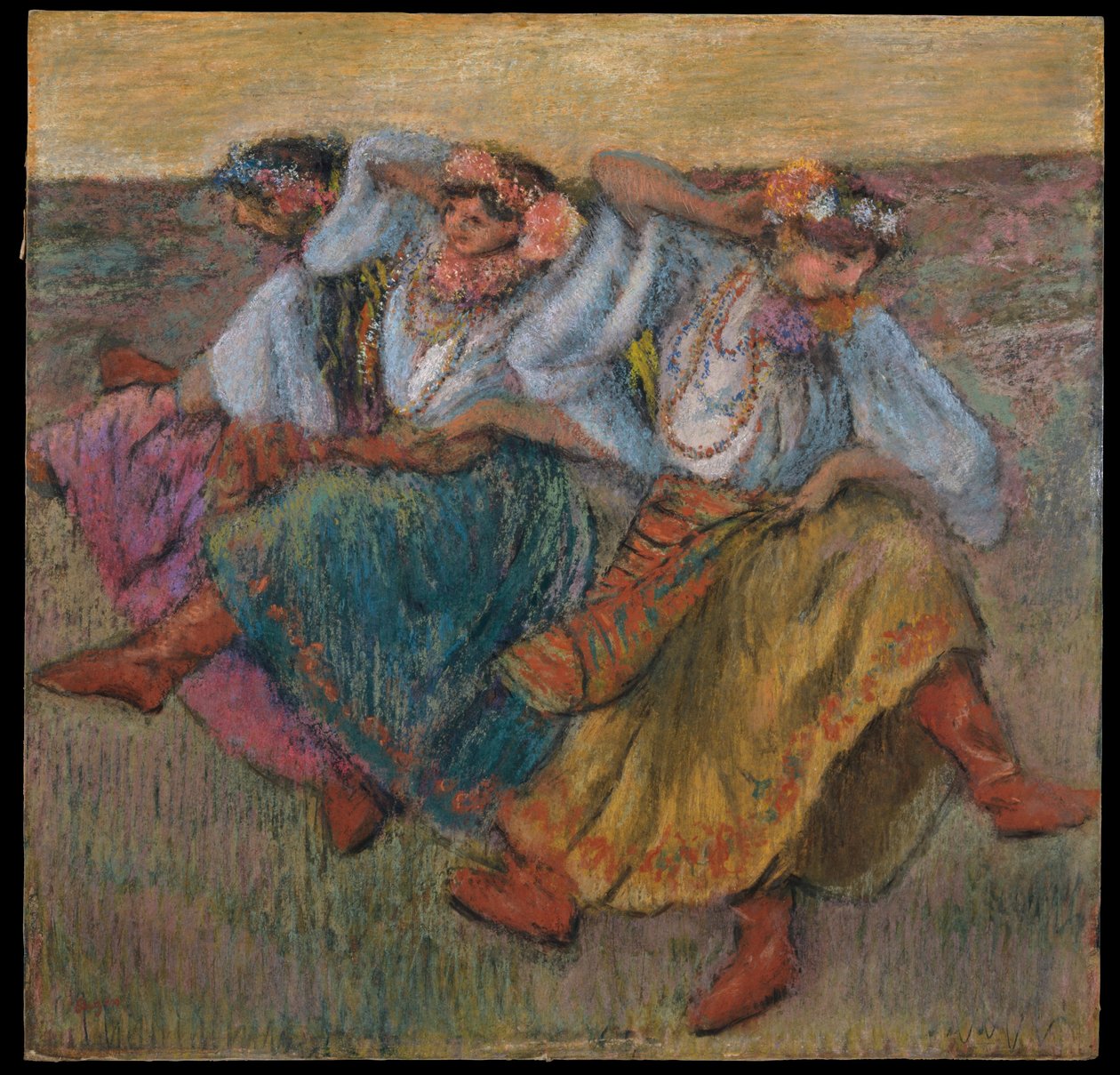 Táncosok ukrán népviseletben alkotó: Edgar Degas