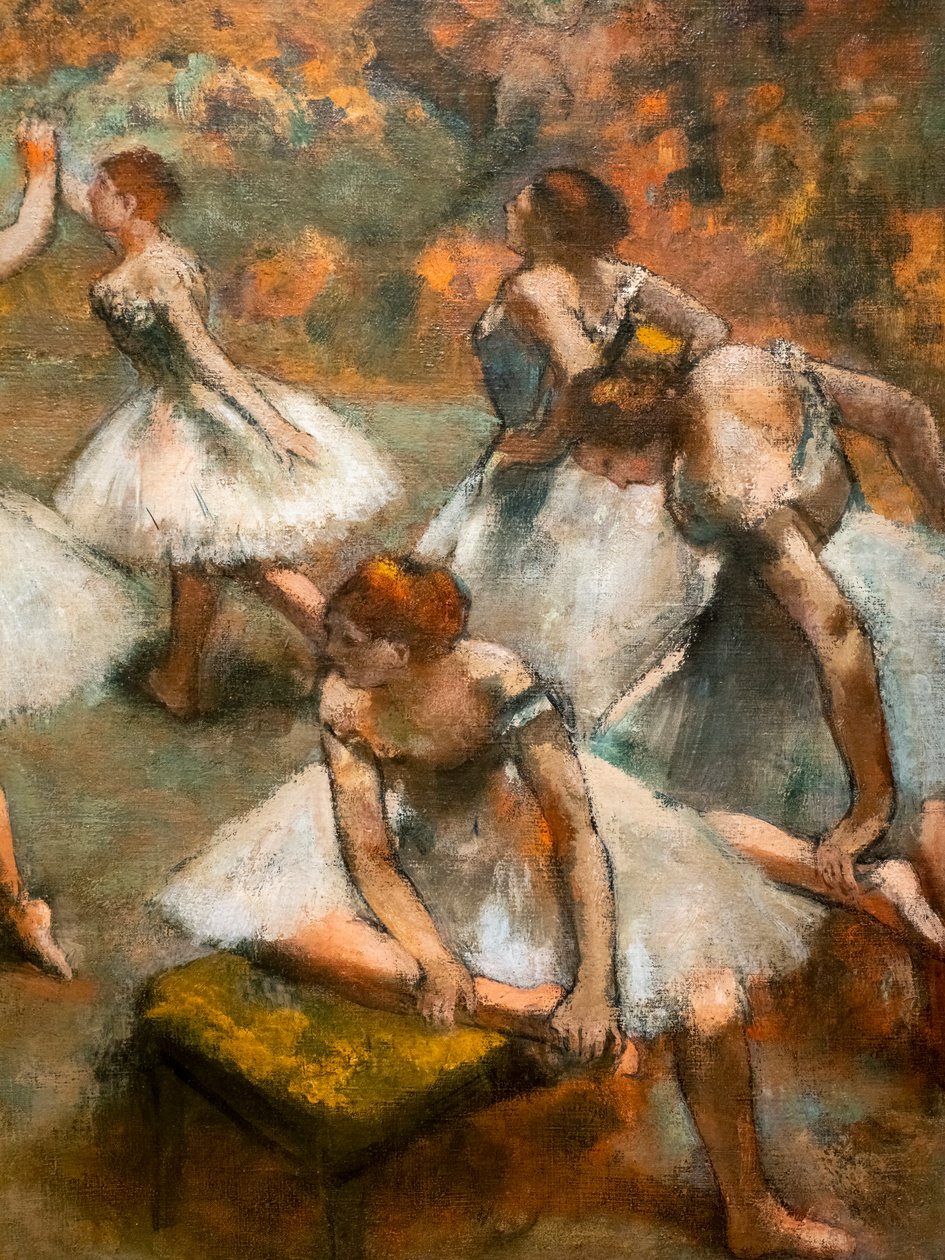 Táncosok a színpadon (részlet). 1889-1894 körül. Olajfestmény. alkotó: Edgar Degas