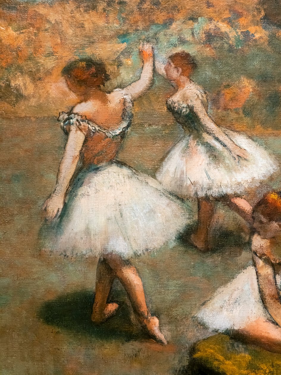 Táncosok a színpadon (részlet). 1889-1894 körül. Olajfestmény. alkotó: Edgar Degas