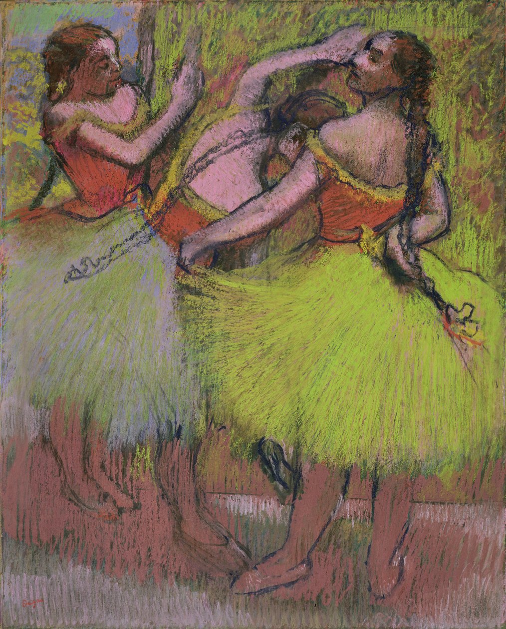 Fonott hajú táncosok alkotó: Edgar Degas