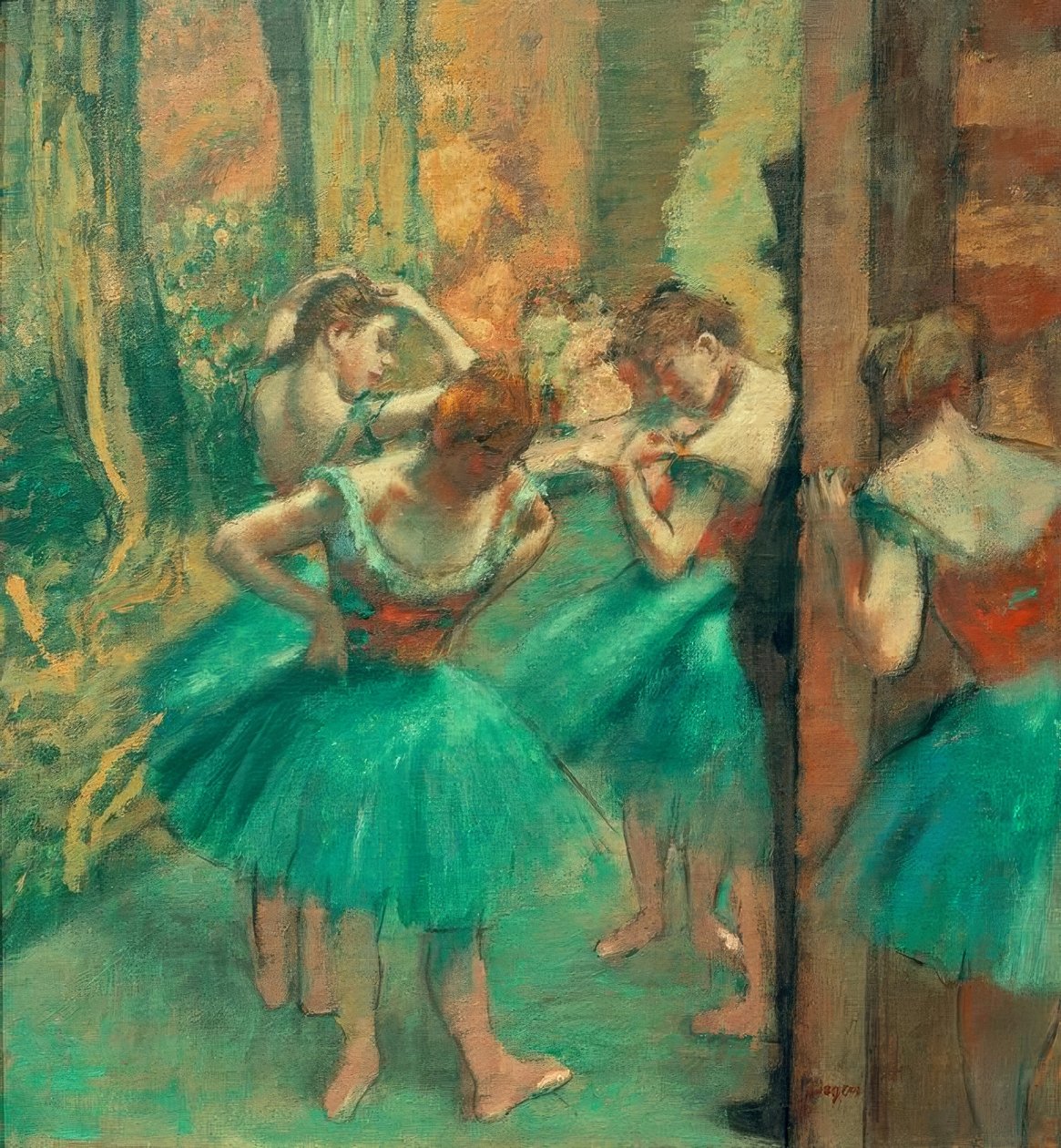 Táncosok rózsaszínben alkotó: Edgar Degas