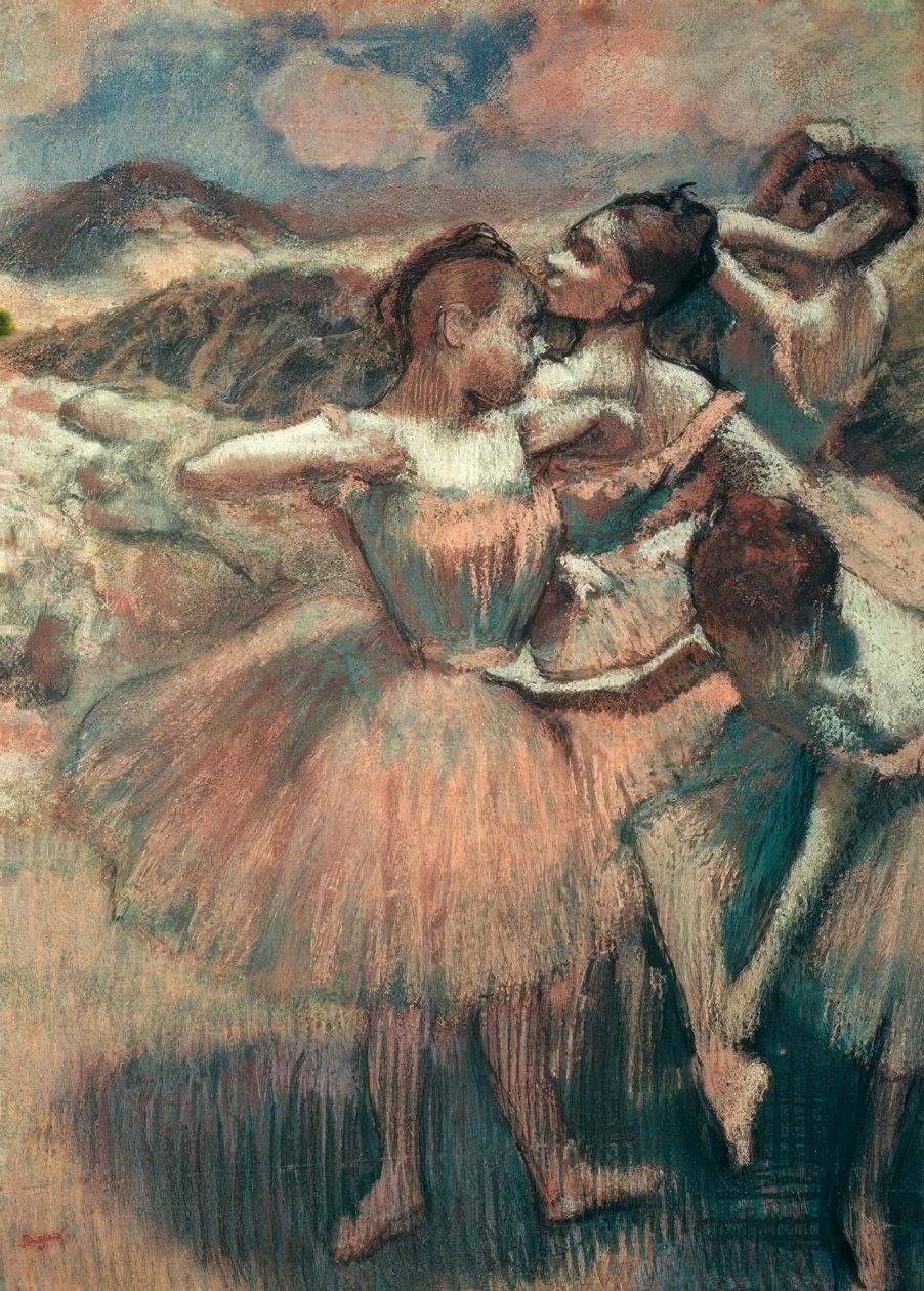 Táncosok, lazacszoknyák alkotó: Edgar Degas