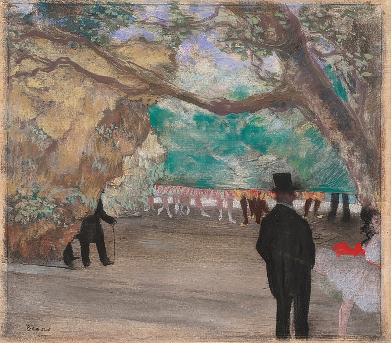 A függöny. 1880 körül alkotó: Edgar Degas