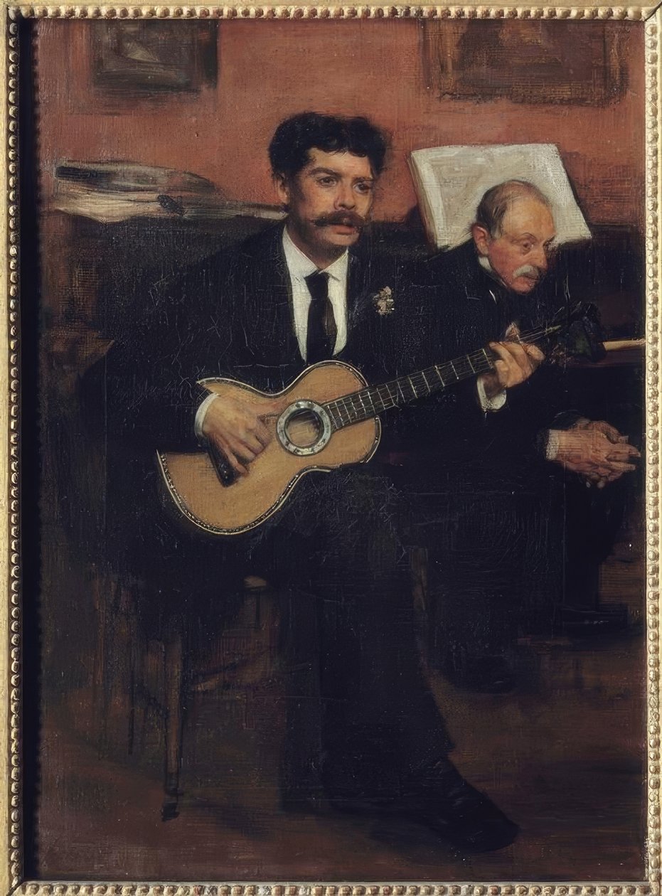 Lorenzo Pagans spanyol tenor (1838-1883) és az apa alkotó: Edgar Degas