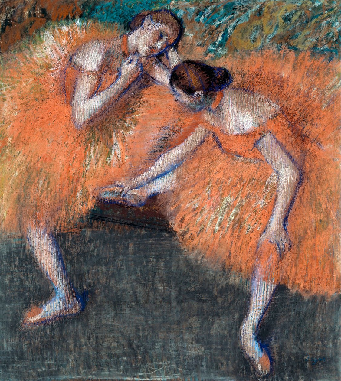 Edgar Degas (1834-1917) "" Two Dancers " (Két táncos) rajza 1898 körül. Méret: 95,5x87 cm Drezdai Állami Művészeti Gyűjtemények Drezda alkotó: Edgar Degas