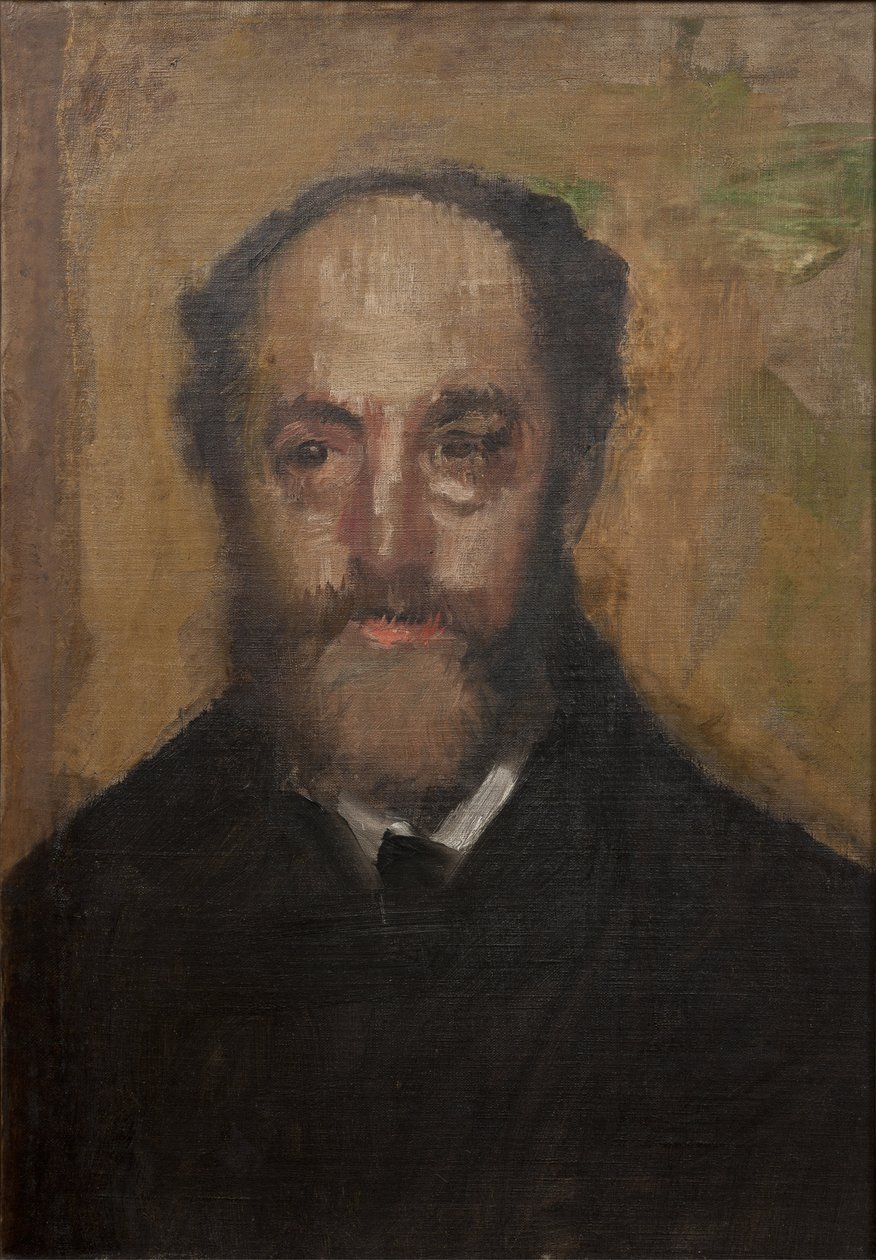 Emile Durand Greville, művészeti kritika – Emile Durand-Greville (1838-1914) művészeti kritikus portréja, készítette: Degas, Edgar (1834-1917). Olajfestmény. Mérete: 50x37 cm. Nemzeti Múzeum Stockholm alkotó: Edgar Degas