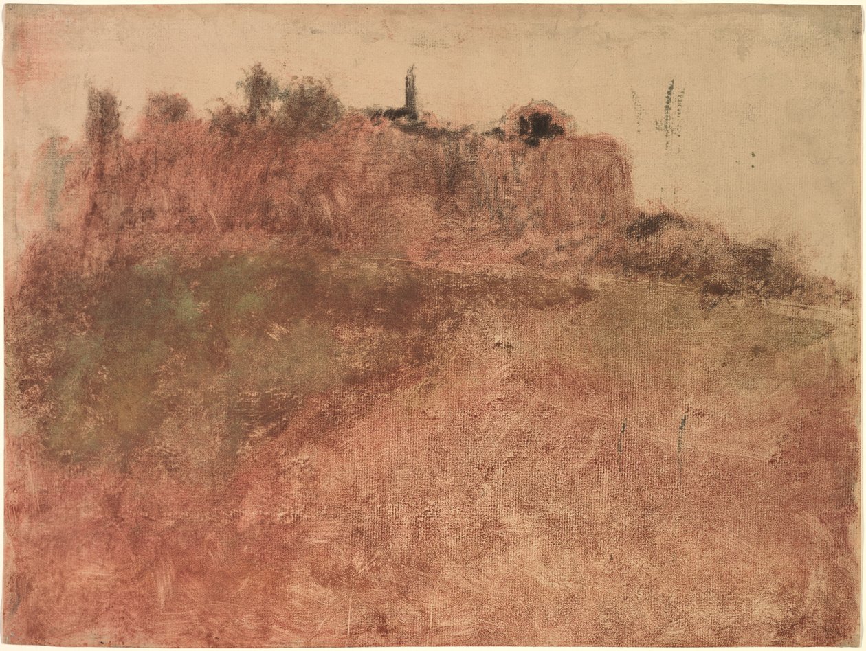 Esterel falu, 1890 körül (monotípia) alkotó: Edgar Degas