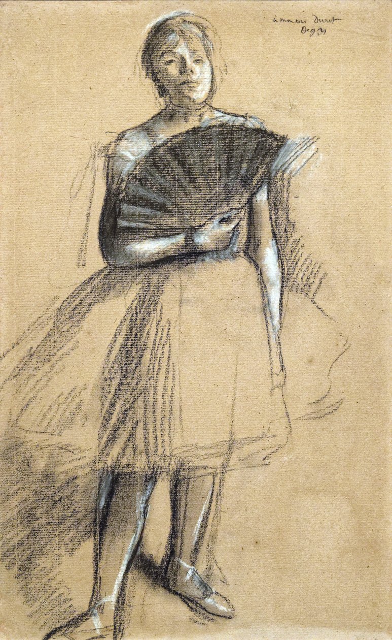 Rajongó táncosnő (1876 körül). Edgar Degas (1834-1917). Pasztell és szén, papírrúdra. Musee des Beaux-Arts de la Ville de Paris, PeuPalais. alkotó: Edgar Degas