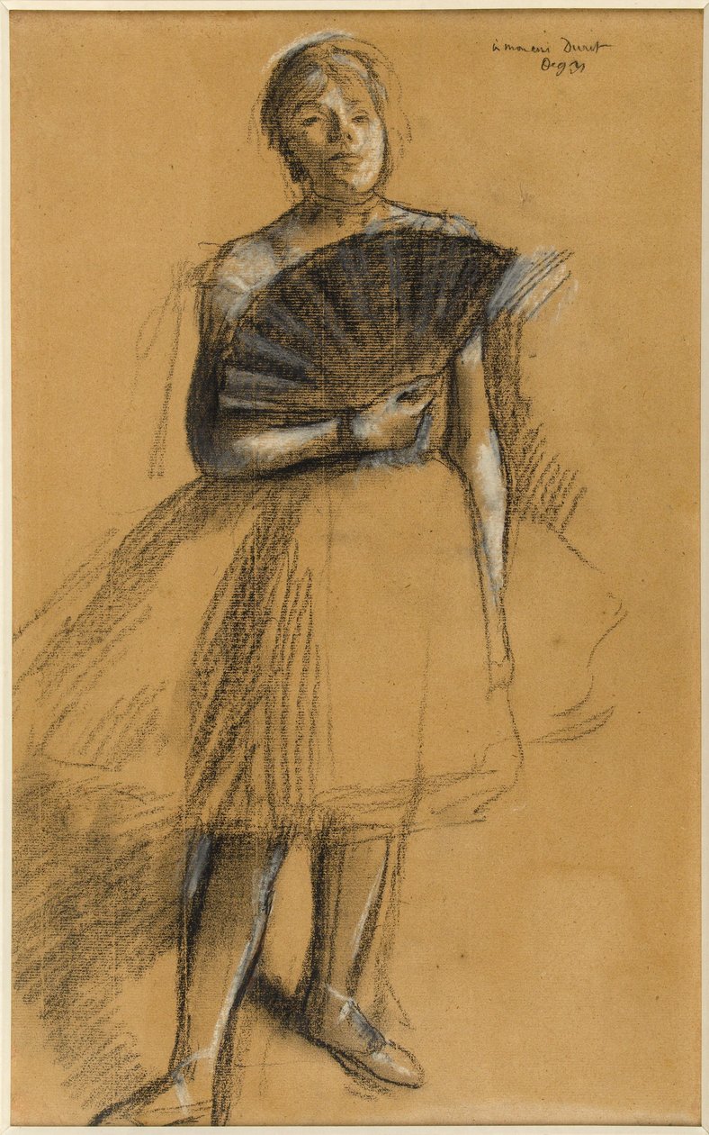 Frau mit Fächer alkotó: Edgar Degas