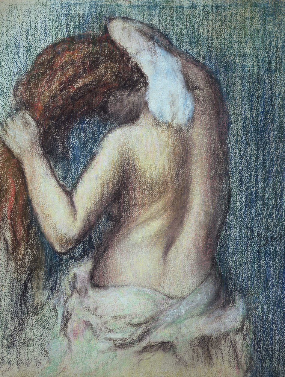Nő a WC-nél, 1895 körül (pasztell, papíron) alkotó: Edgar Degas