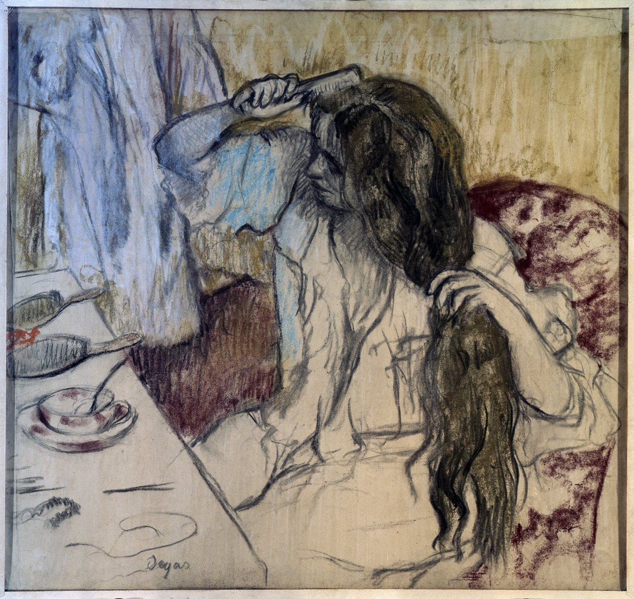 A nőnek van WC-je. Edgar Degas (1834-1917) rajza alkotó: Edgar Degas