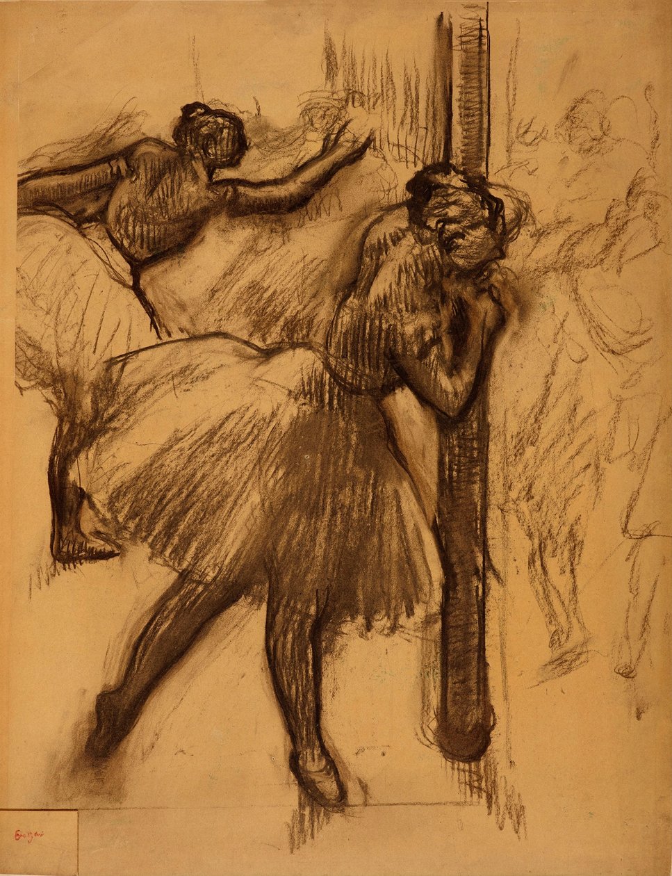 Francia: Táncosnő, oszlopnak támaszkodva alkotó: Edgar Degas