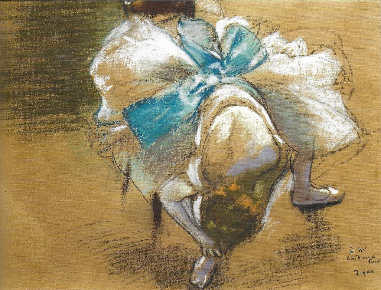 Francia: A táncosnő visszavarrja a papucsát alkotó: Edgar Degas