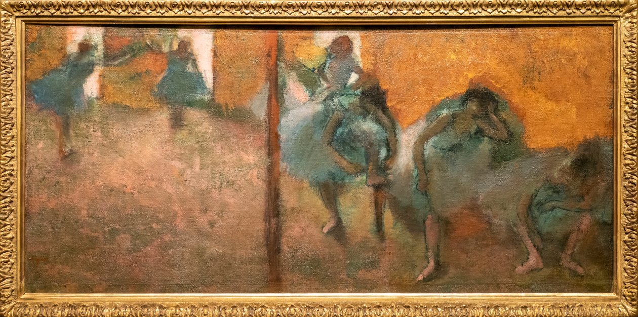 Otthoni táncosok. 1900-1905 körül. Olajfestmény. alkotó: Edgar Degas