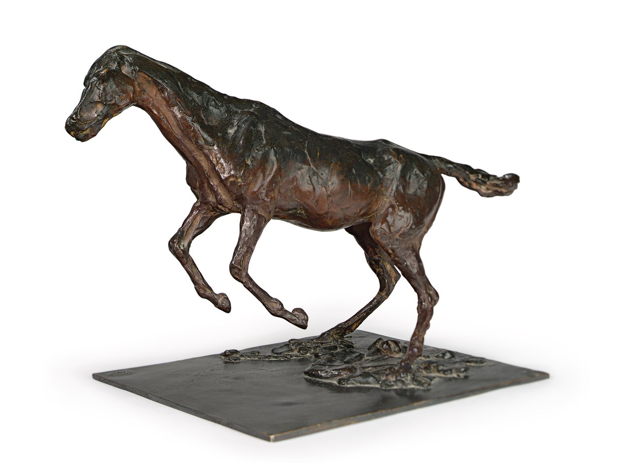 Ló akadálymentesítés; Lóugrás az akadályon, 1882-1895 körül alkotó: Edgar Degas