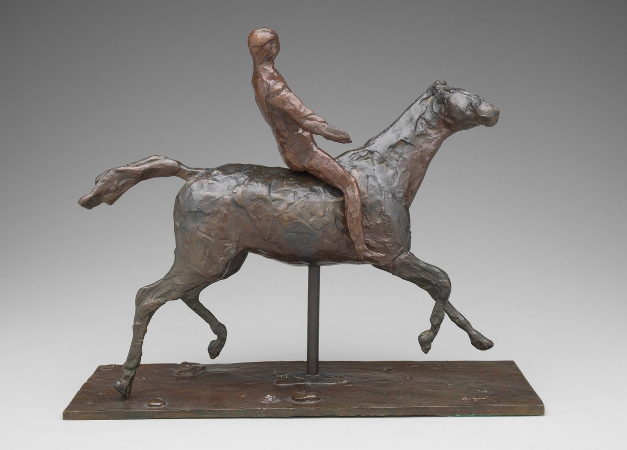 Ló és lovas, 1900 körül (bronz) alkotó: Edgar Degas