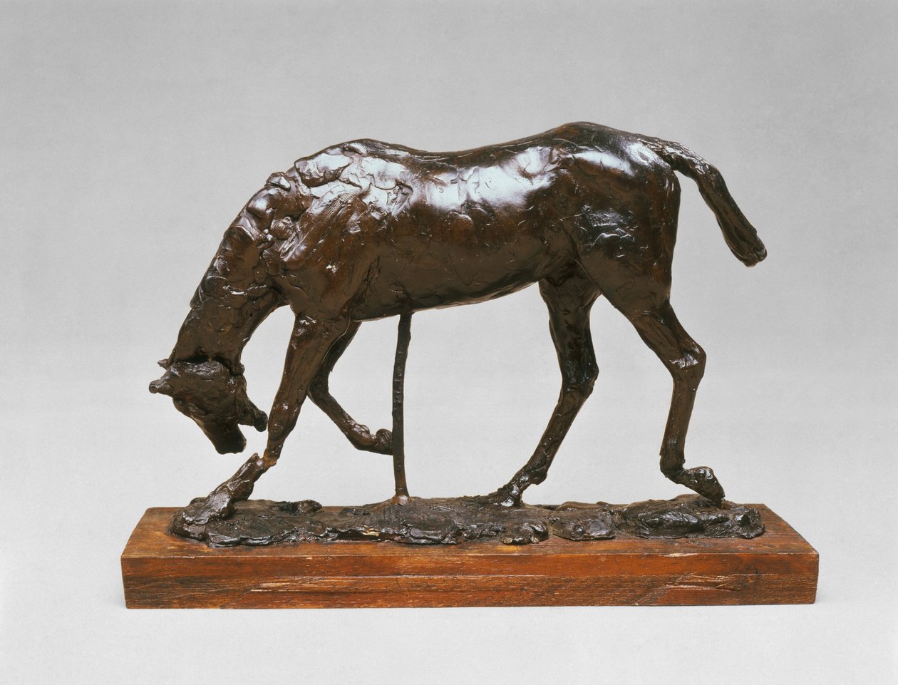 Lehajtott fejű ló, 1880-as évek eleje 1890-es évek. alkotó: Edgar Degas