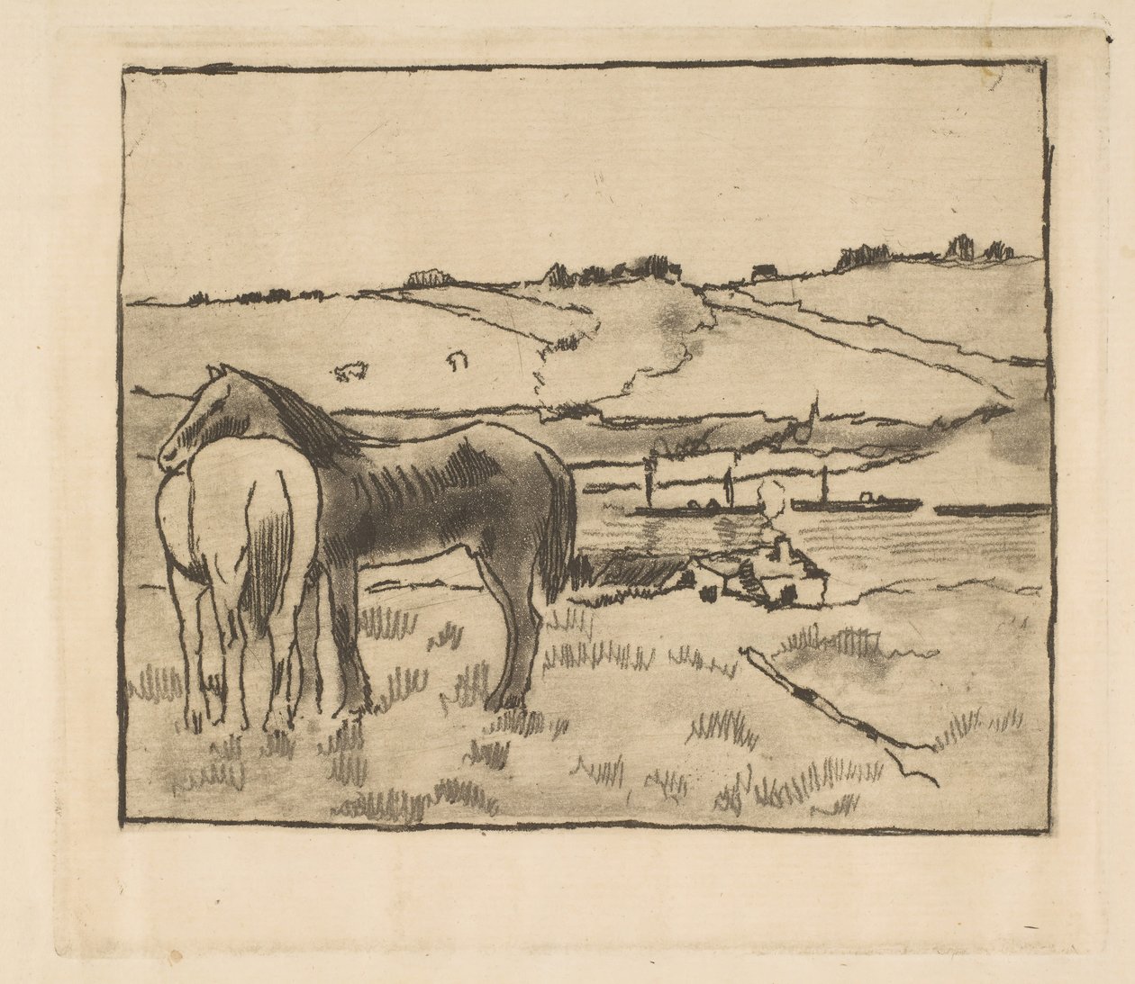 Lovak a réten, 1891-92. alkotó: Edgar Degas