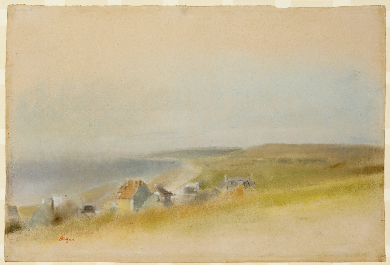 Házak a szikla szélén Villers-sur-Merben, 1869 alkotó: Edgar Degas