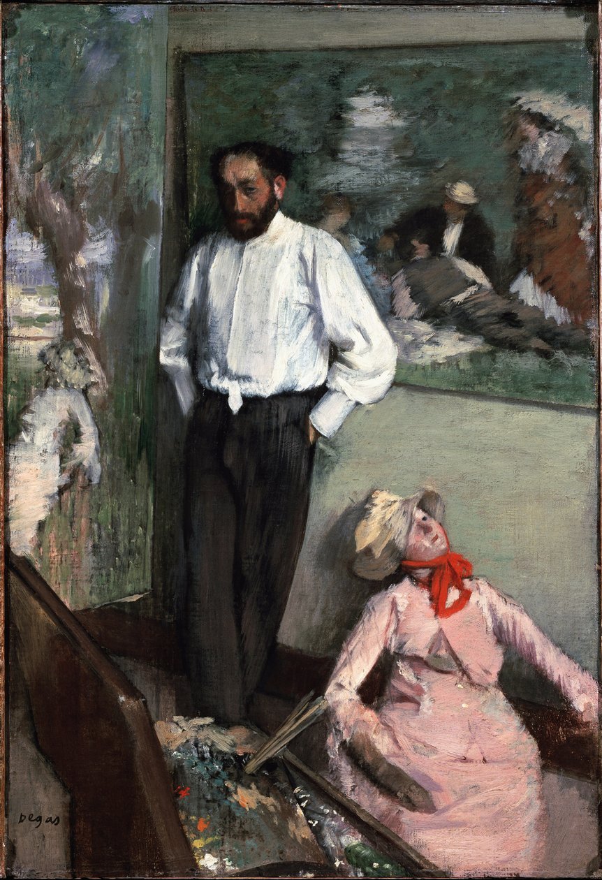 Az ember és a pantin vagy Henri Michel Levy portréja műtermében 1879. Edgar Degas (1834-1917) festménye. Calouste Gulbenkian Múzeum, Lisszabon, Portugália alkotó: Edgar Degas