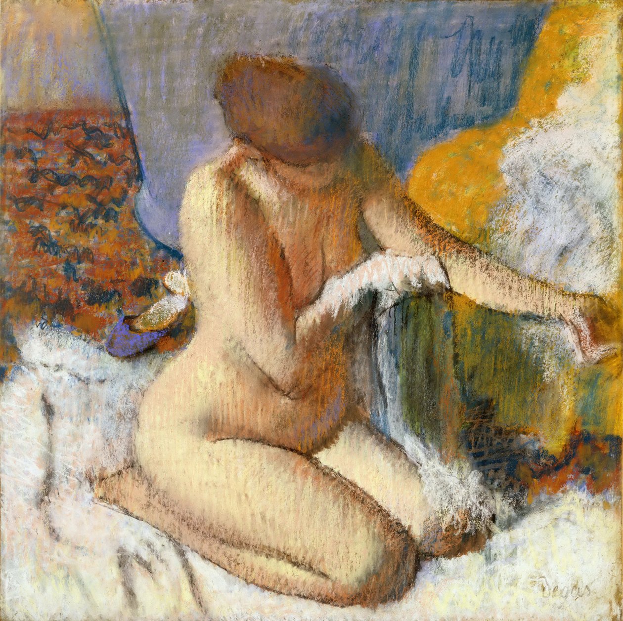 A fürdő elhagyása alkotó: Edgar Degas