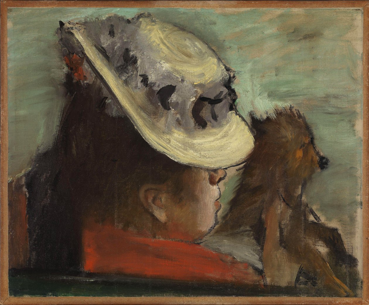 Hölgy kutyával, 1877 körül (olaj, vászon) alkotó: Edgar Degas