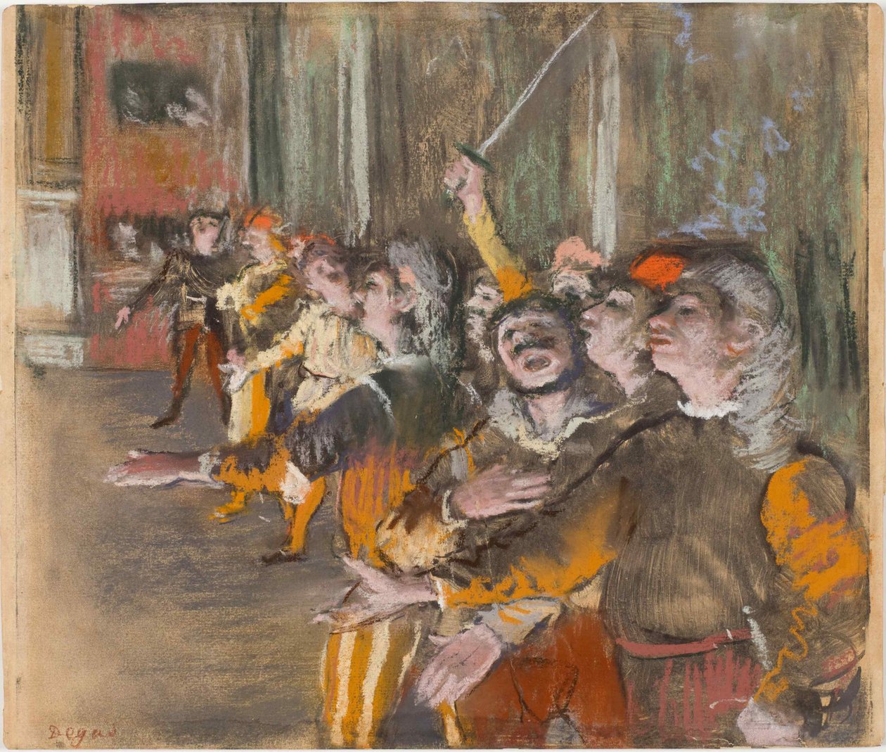 A kórusénekesek, 1877. alkotó: Edgar Degas