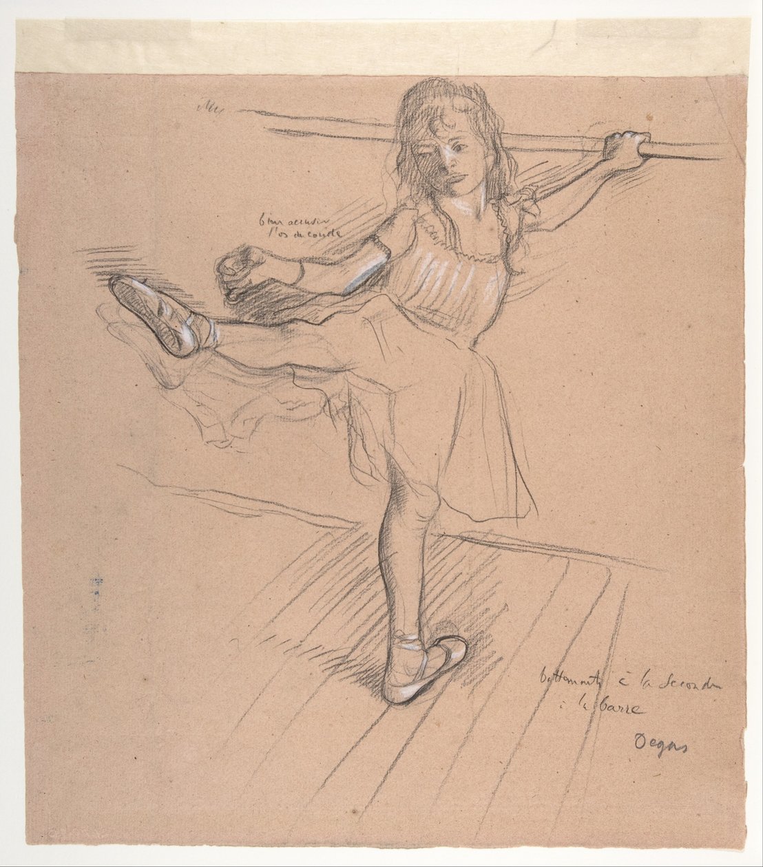 Egy kislány gyakorol a bárpultnál alkotó: Edgar Degas