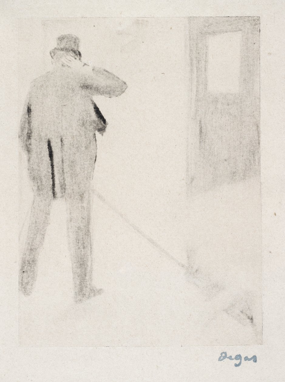 Ludovic Halévy a színfalak mögött, 1880-83 körül (monotípia) alkotó: Edgar Degas