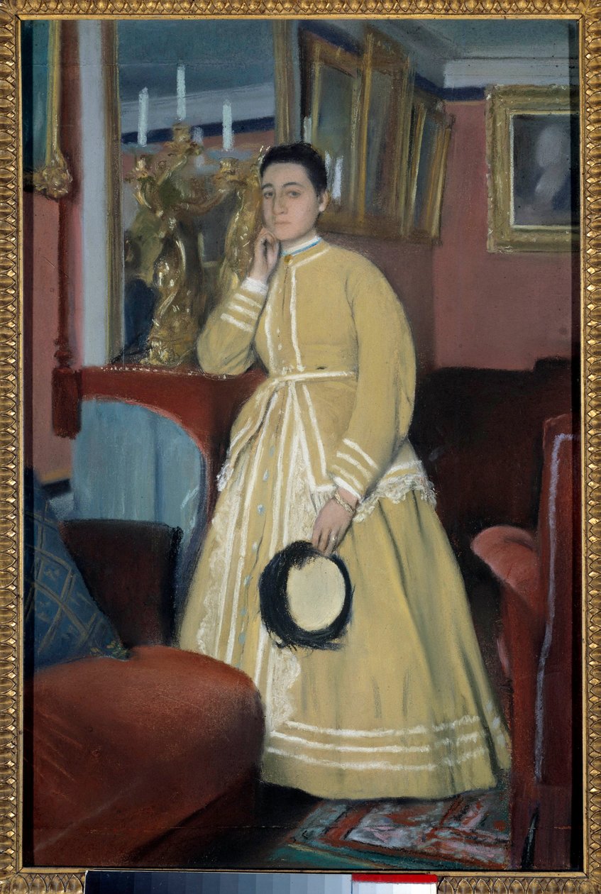 Madame Edmond Morbilli Edgar Degas festménye (1834-1917) 1869 Magángyűjtemény alkotó: Edgar Degas