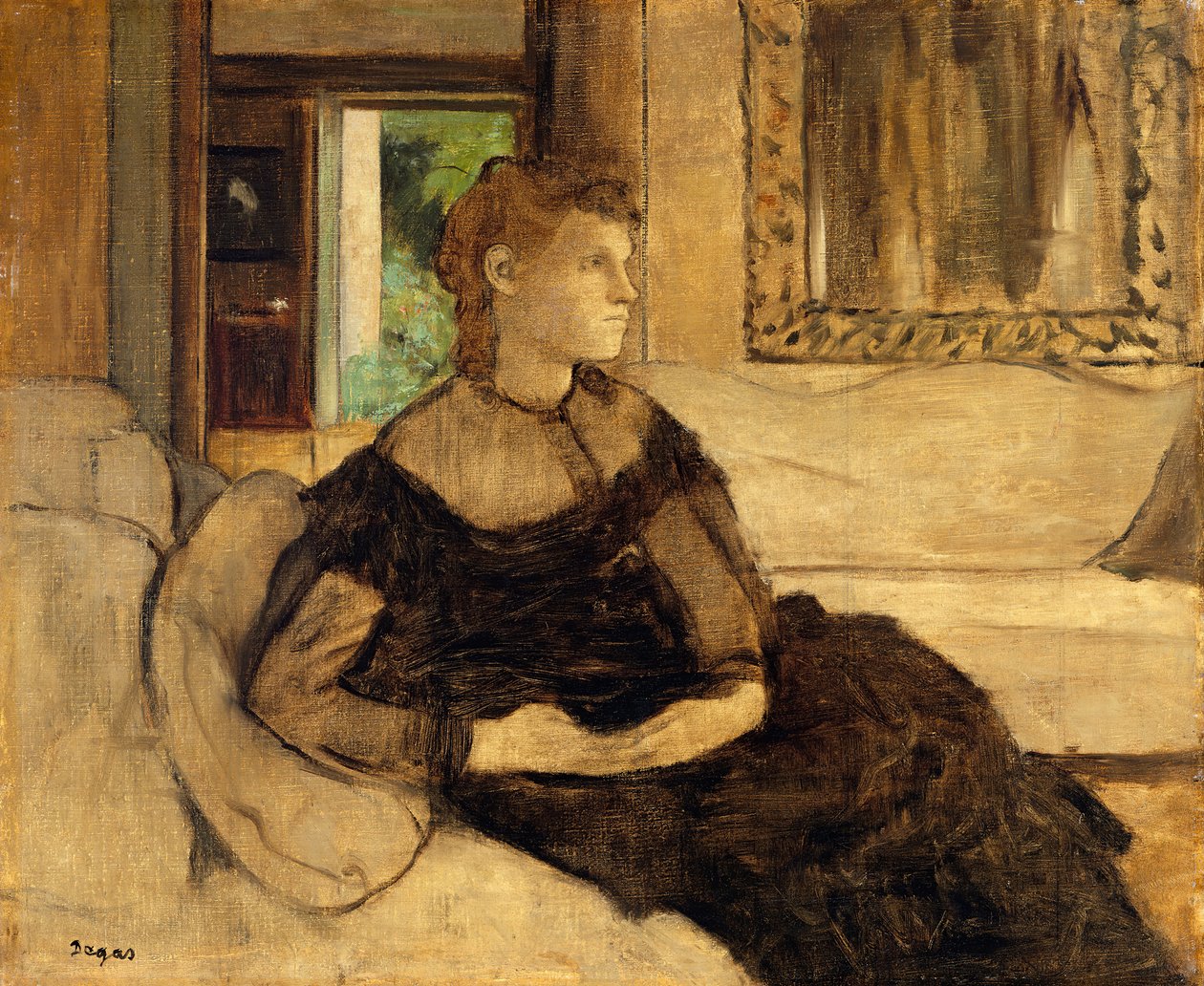 Madame Théodore Gobillard Yves Morisot, 1838-1893, 1869. alkotó: Edgar Degas