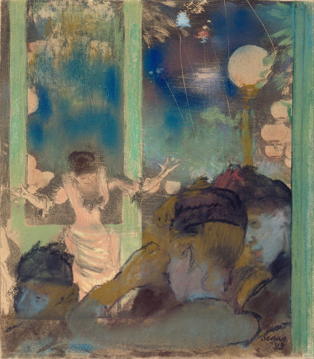 Mademoiselle Bécat a Café des Ambassadeurs -ban alkotó: Edgar Degas