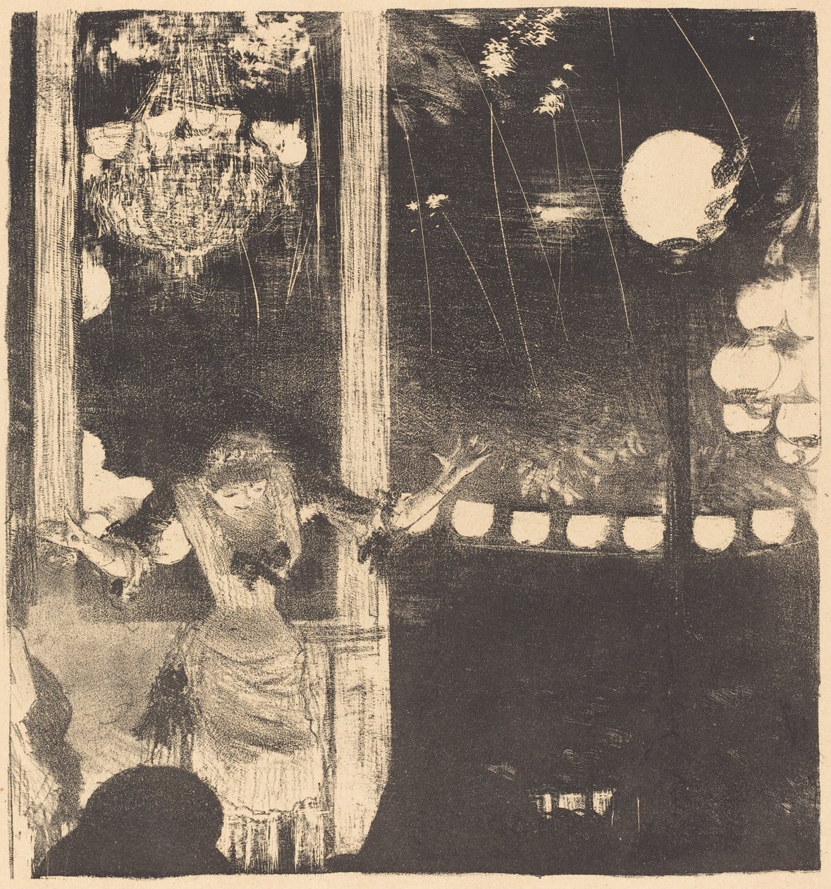 Mademoiselle Bécat a Cafe des Ambassadeurs-ben (A nagyköveteknek: Mlle Bécat) alkotó: Edgar Degas