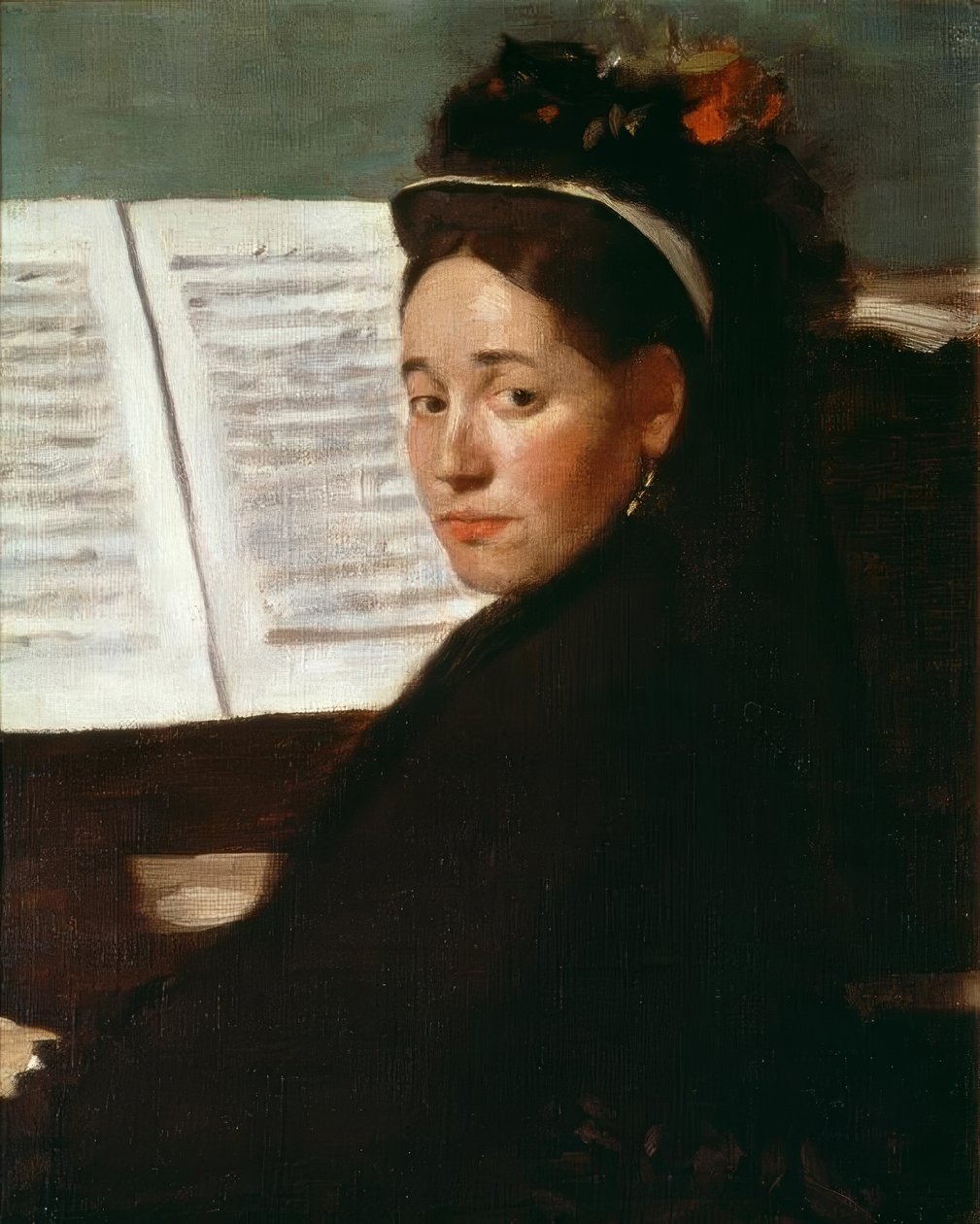 Dihau kisasszony a zongoránál alkotó: Edgar Degas