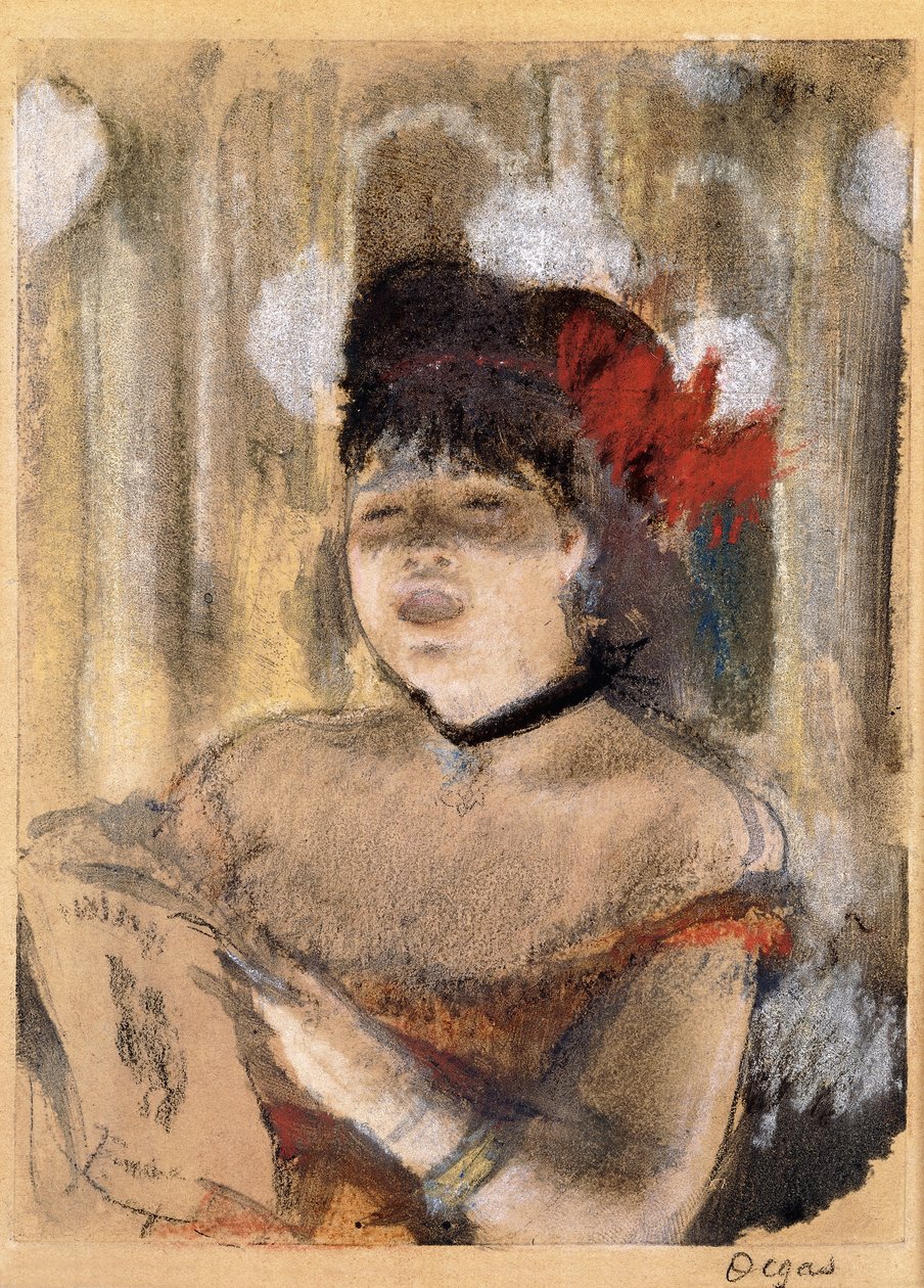 Mademoiselle Dumay, énekes, 1879 körül alkotó: Edgar Degas