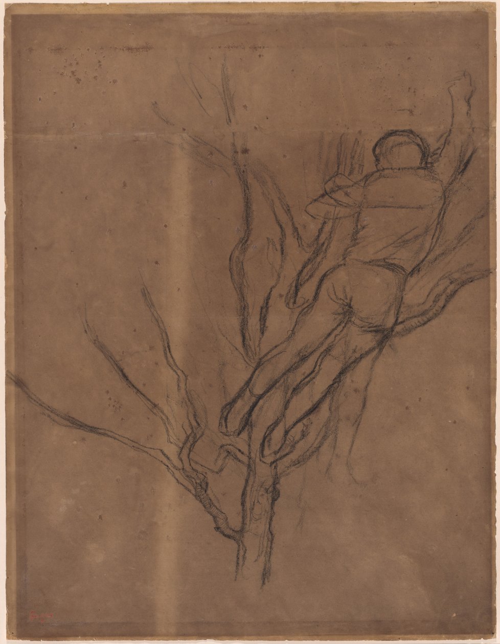 Ember metsz egy fát alkotó: Edgar Degas