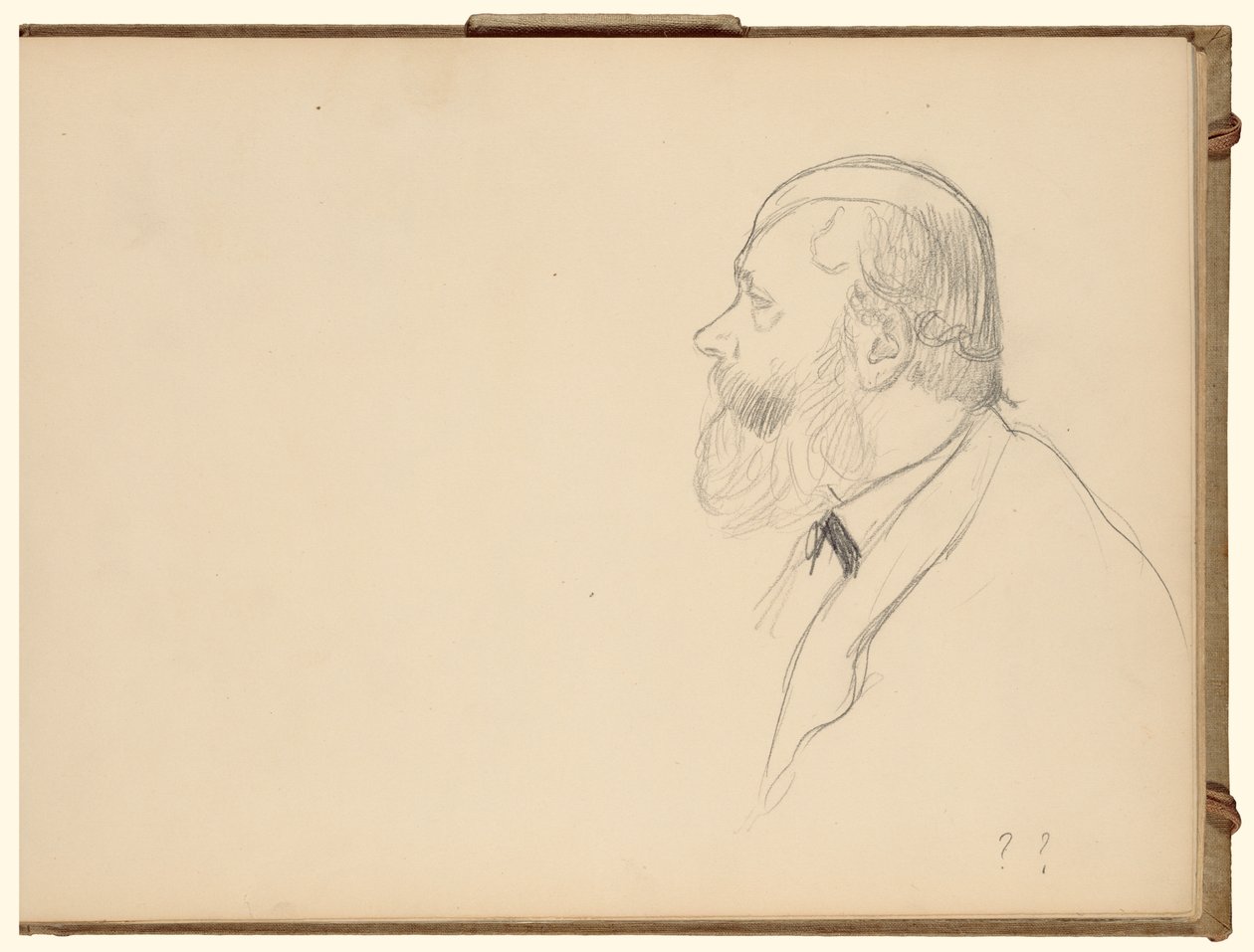 Férfi profilból alkotó: Edgar Degas