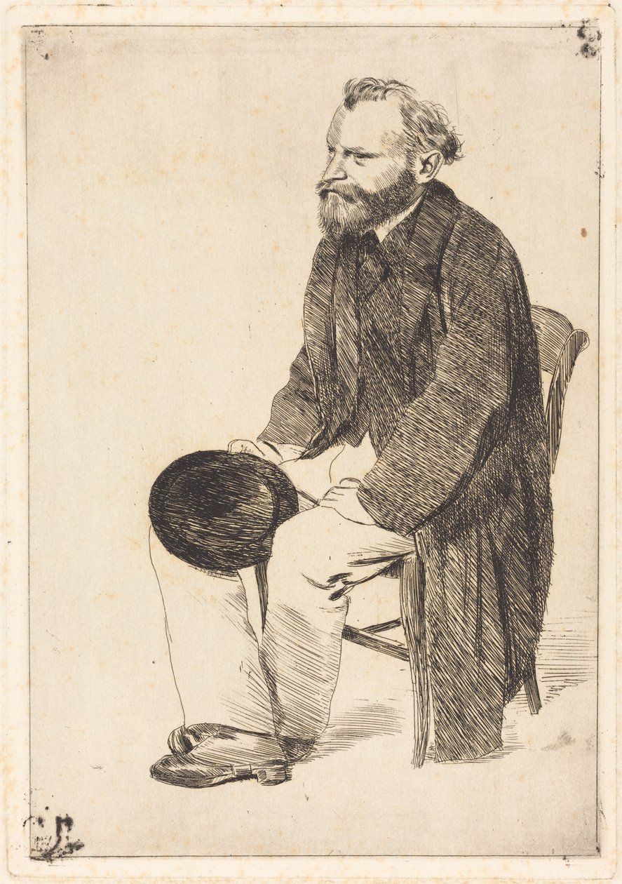 Manet ülve, balra fordulva (Manet assis, tourné à gauche) alkotó: Edgar Degas