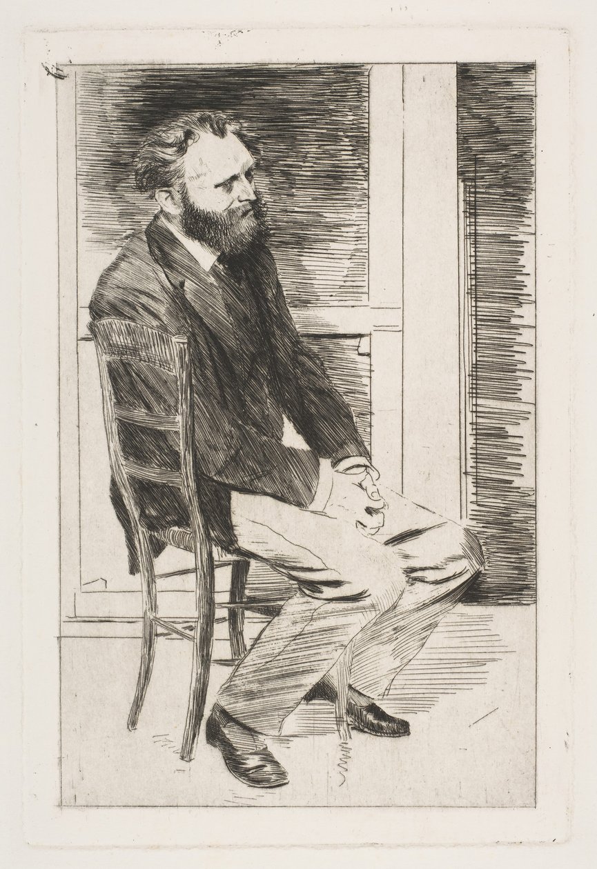 Manet ül, jobbra fordulva, 1864-65. alkotó: Edgar Degas