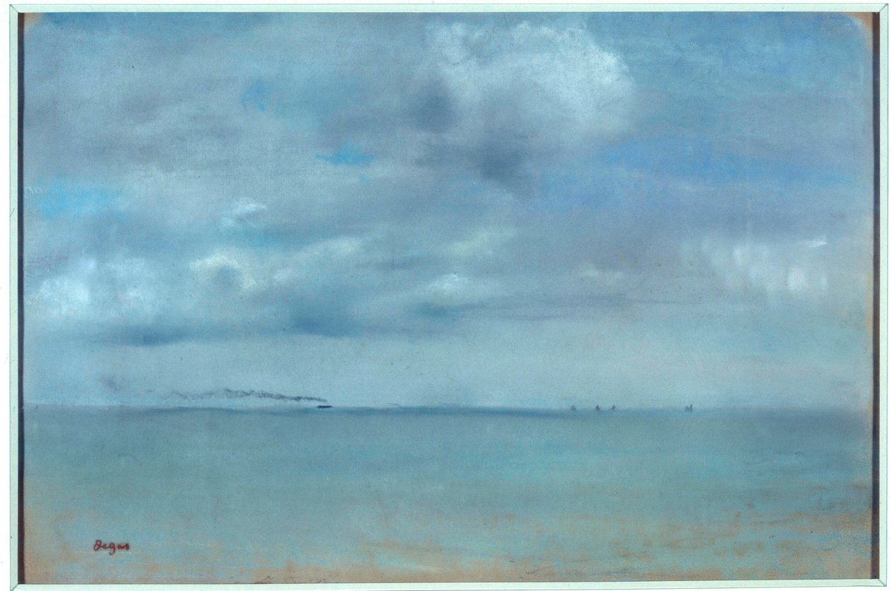 Edgar Degas (1834-1917) tengeri pasztellfestménye zergére 1869 V. 0,31x0,46 m Párizs, Muse d