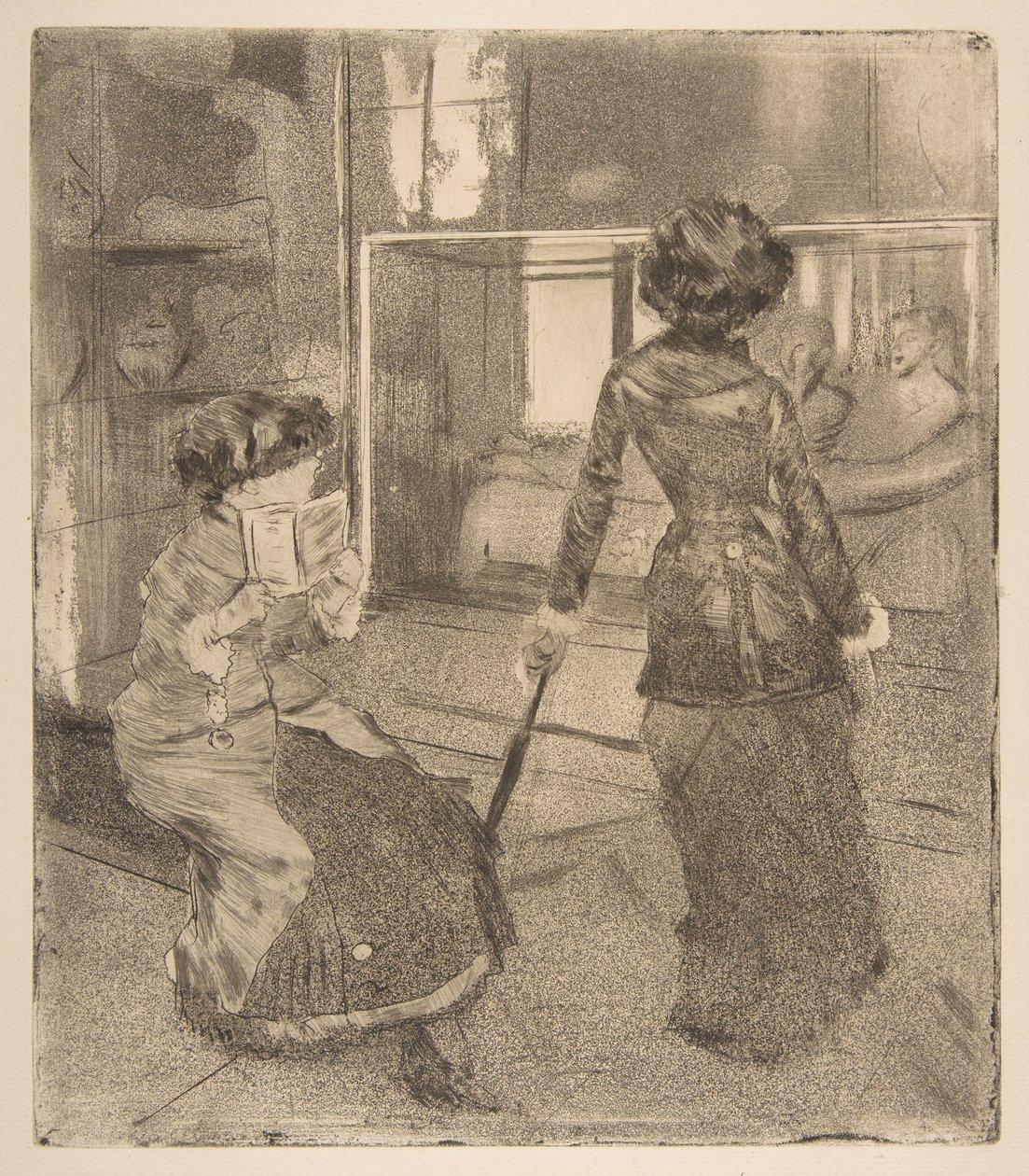 Mary Cassatt a Louvre-ban: Az etruszk galéria alkotó: Edgar Degas