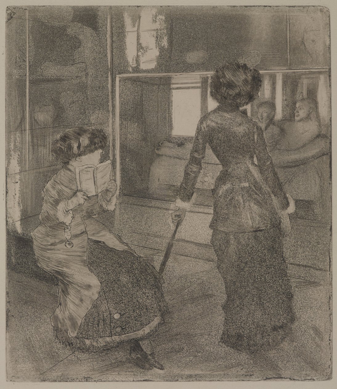 Mary Cassatt a Louvre-ban: Az etruszk galéria alkotó: Edgar Degas