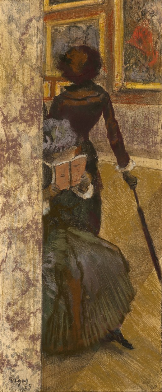 Mary Cassatt a Louvre-ban: The Paintings Gallery, 1885 alkotó: Edgar Degas