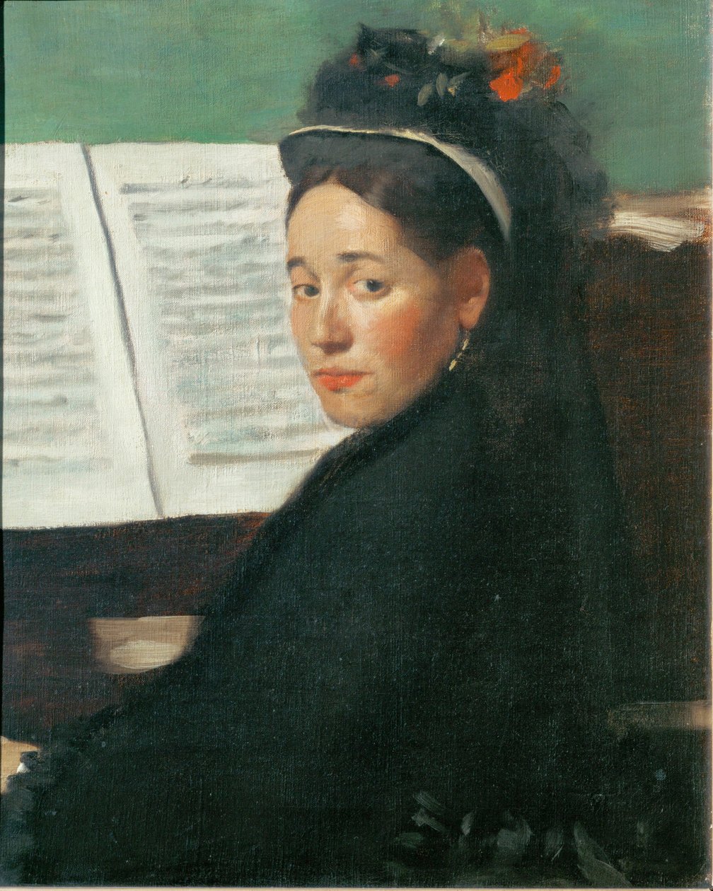 Miss Dihau a zongoránál (olaj, vászon) alkotó: Edgar Degas