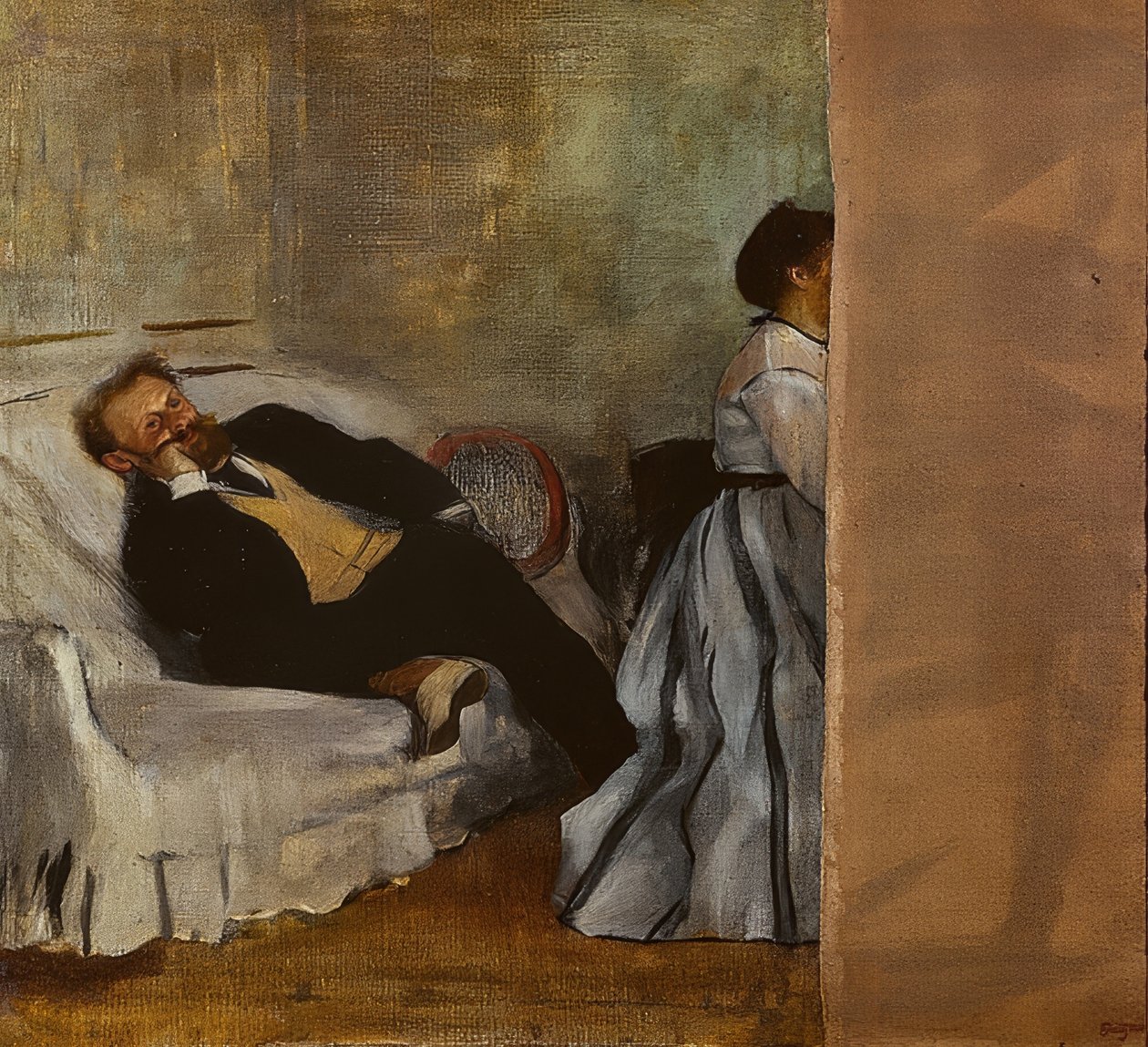 Mr. és Mrs. Edouard Manet. 1868-69 alkotó: Edgar Degas
