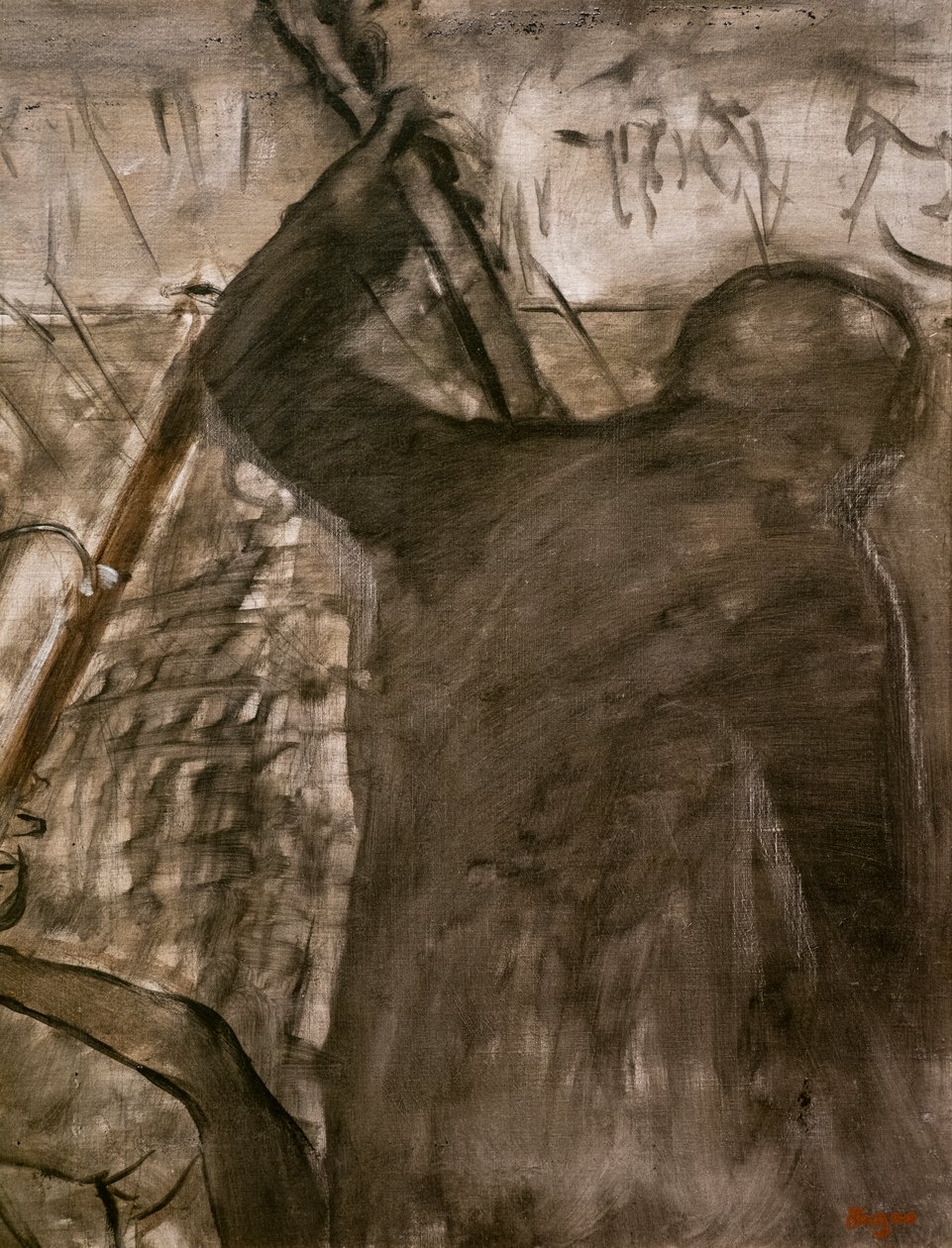 Zenészek a zenekarban (részlet). 1870 körül. Olaj, vászon. alkotó: Edgar Degas