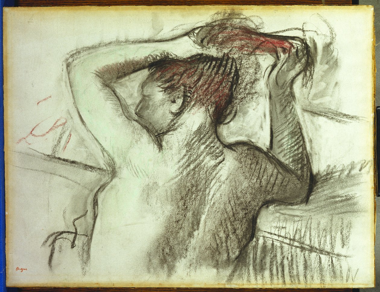 Meztelenül fésüli a haját alkotó: Edgar Degas