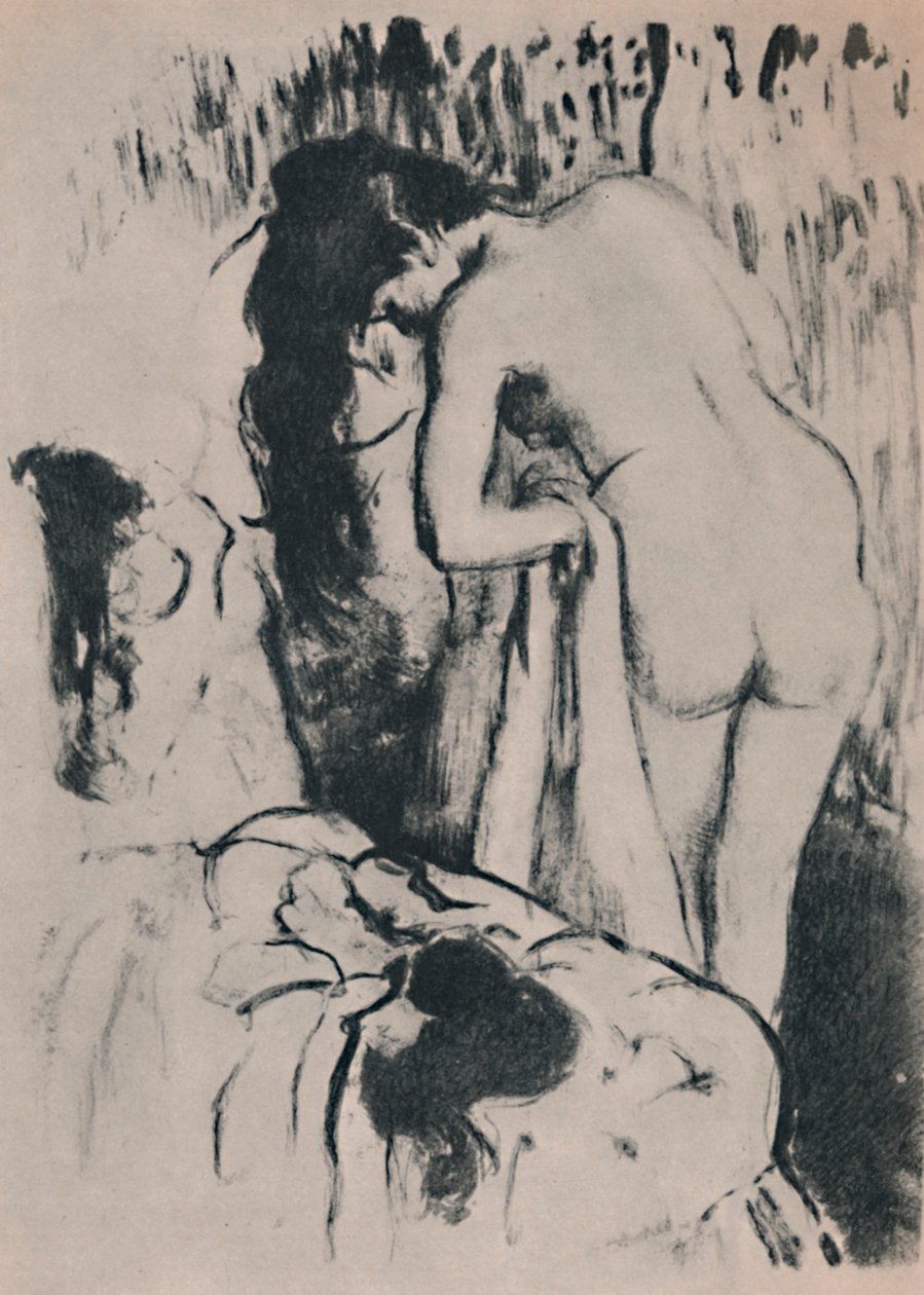 Meztelen női öltözködés, c. 1890, 1946. alkotó: Edgar Degas